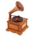 thumbnail image 1 of Vintage Gramófono Caja de Música a Cuerda Caja Musical Caja de Melodía Decoración para hogar, 1 of 8