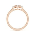 thumbnail image 2 of ANGARA Natural 0.14 Ct. Diamond Halo Ring in 14K Rose Gold for Women (Ring Size: 3), 2 of 9
