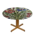 thumbnail image 3 of WYYP Flowers Round Tablecloth - Great for Home Kitchen/Parties/Holiday Dinner - 100% Polyester Fiber - Multiple Sizes Available White, 3 of 8