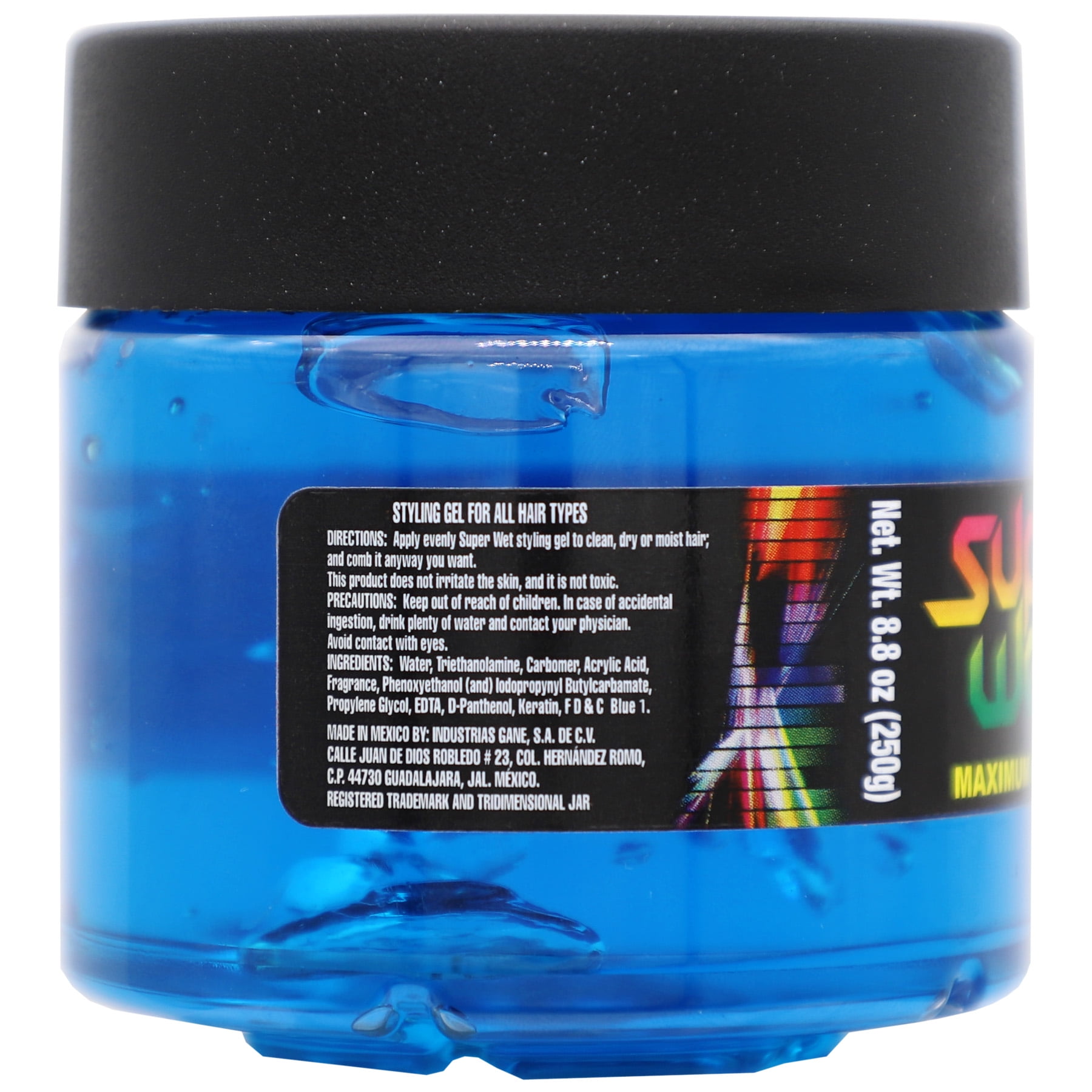 Super Wet Azul Nourishing Styling Gel, Maximum Control, Unisex for