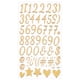 thumbnail image 2 of CaiYueKe Gold Puffy Letter Stickers, Metallic Alphabet Sticker Sheets for Christmas Stockings, DIY Journal Scrapbooking Embellishments, Gift Wrapping Party Decor, 2 of 3