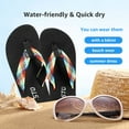 thumbnail image 7 of Women Beach Sandals Lightweight Flip Flops Non Slip Summer Thong Sandals with Arch Support Weave Rainbow US 9, 7 of 7