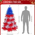 thumbnail image 2 of GoDecor 6ft International Christmas Tree, Automatic Open Xmas Tree, Easy Assemble, 900 Tips, Red/White/Blue, 2 of 6
