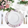 thumbnail image 4 of Coolnut Floral with Peacock Round Placemat Set of 4, Non-Slip Heat Resistant & Waterproof Plate Pads for Dinner Table Table Placemats, 15.4 in Home Decor Gifts, 4 of 6