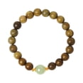 thumbnail image 1 of Pulsera de madera de sándalo verde con cuentas de jade hetiano de 8 mm de diámetro, 1 of 2