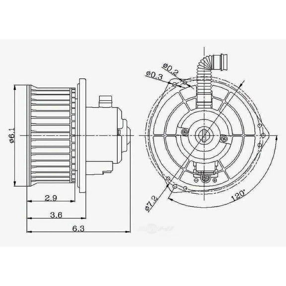 New GPD 2311543 Blower Motor