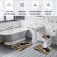 thumbnail image 6 of Vintage Forest Black Bear Bathroom Rugs Set Checkered Wood Grain Non Slip Absorbent Soft Bath Mats 3 Piece Set with Bathroom Rug, U-Shaped Floor Mat, Toilet Seat Cover Small Size, 6 of 9