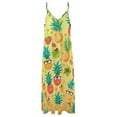 thumbnail image 4 of Lunarable Pineapple Design Sleeveless Dress Woman Fashion Long Dresses Women's Summer Suit Dress 2025, 4 of 7