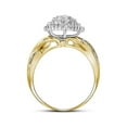 thumbnail image 2 of Diamond Princess 10kt Yellow Gold Womens Round Diamond Oval Cluster Ring 1/2 Cttw, 2 of 2