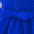 thumbnail image 5 of IBTOM CASTLE Baby Girl Christening Baptism Gowns with Headband Bowknot Pageant Wedding Birthday Princess First Communion Ruffle Tutu Dress 6-9 Months Royal Blue, 5 of 8