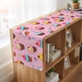 thumbnail image 6 of Pink Dessert 70 Inch Table Runner, Modern Art Cute Farmhouse Dresser Scarf Cotton & Linen Tablerunner for Dining/Kitchen Island/Holiday Party Décor 13" x 70", 6 of 9
