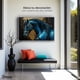 thumbnail image 3 of Cuadro Decorativo Marco Flotante Elegancia Azul Oro 90x60 Canvas Revolution Marco Blanco, 3 of 3