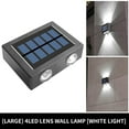 thumbnail image 4 of Wovilon 2Pcs Solar Energy Up And Down Luminous Wall Lamp Outdoor Garden Decoration Wall Lamp Outdoor Waterproof Wall Washing Lamp Small Night Lamp, 4 of 6