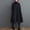 Black, variant on Women Oversized Long Winter Coats Warm Wool Blend Pea Trench Coat Overcoat Black L