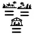 thumbnail image 2 of Letrero de jardín con silueta de escena de la Natividad, decoración navideña para jardín, regalo versátil para jardín Estilo ABC, 2 of 9