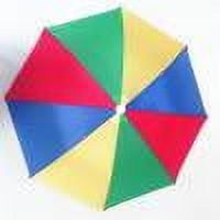 BCZHQQ Umbrella Hat Rainbow Umbrella Hat for Kids,Colorful Umbrella Hat Rainbow Head Umbrella Cap for Sun 20 Inch Diameter Folding Waterproof Elastic Fishing Rain Hats for Outdoor Party