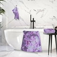 thumbnail image 6 of Spring Violets Flower Towels Highly Absorbent Cotton Towels Set of 2, Premium Spa & Hotel Quality Quick Dry Towel Set 54 x 27 Inches Bathroom Towels, 6 of 7