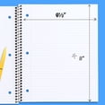 thumbnail image 6 of Mead 5 Subject College Ruled Notebook, 8.5" x 11", Pastel Green, Poly, Spiral, 160 Sheets, 6 of 7