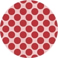 thumbnail image 1 of Ahgly Company Tapis Rond Lavable en Machine Intérieur Transitionnel Rose Pastel, 3 Pieds Rond, 1 of 7