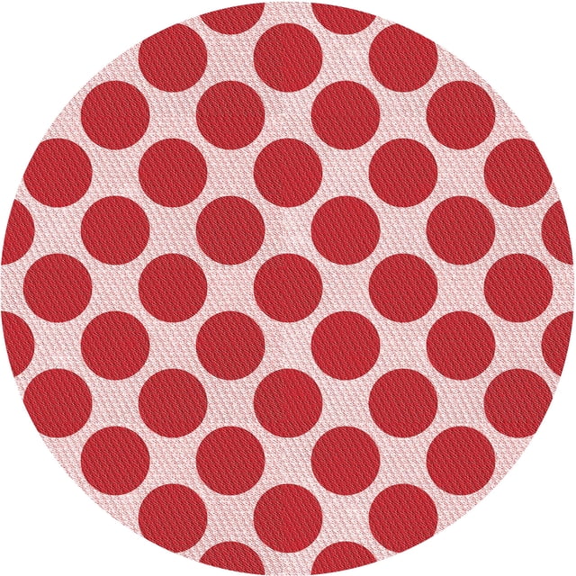 Ahgly Company Tapis Rond Lavable en Machine Intérieur Transitionnel Rose Pastel, 4 Pieds Rond
