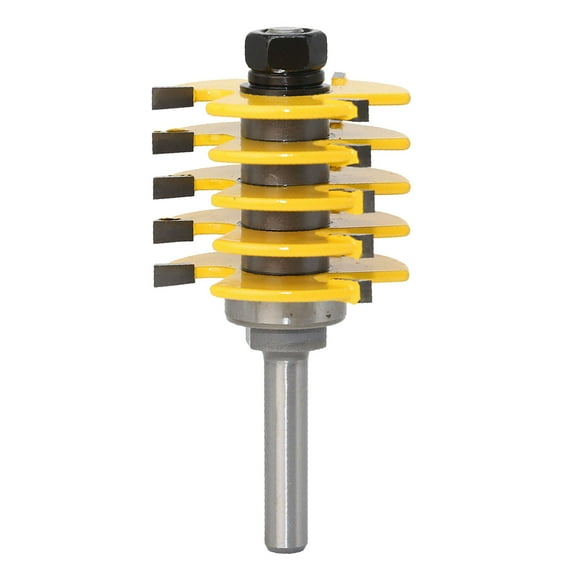 DYNWAVECA 1/2in Depth 8mm Shank Finger Glue Joint Router Bit Wood Milling Cutter for Woodworking Carpenter Hand Making Wood Floor