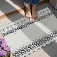 thumbnail image 4 of Bohemian Retro Floral Non-Slip Entryway Door Mat,Boho Indoor Decor Durable Low Plush Door Mat,Washable Welcome Rug for Patio Hallway Home Decor 20x32 Inches, 4 of 7