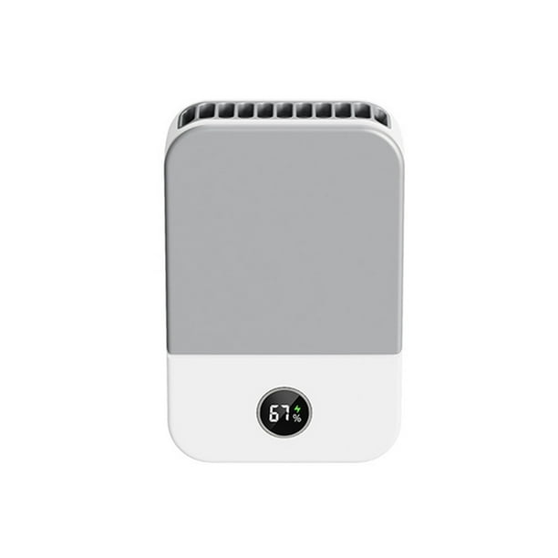 Ventilador para colgar en el cuello Bewildely Ventiladores de refrigeración por aire sin aspas recargables por USB Blanco