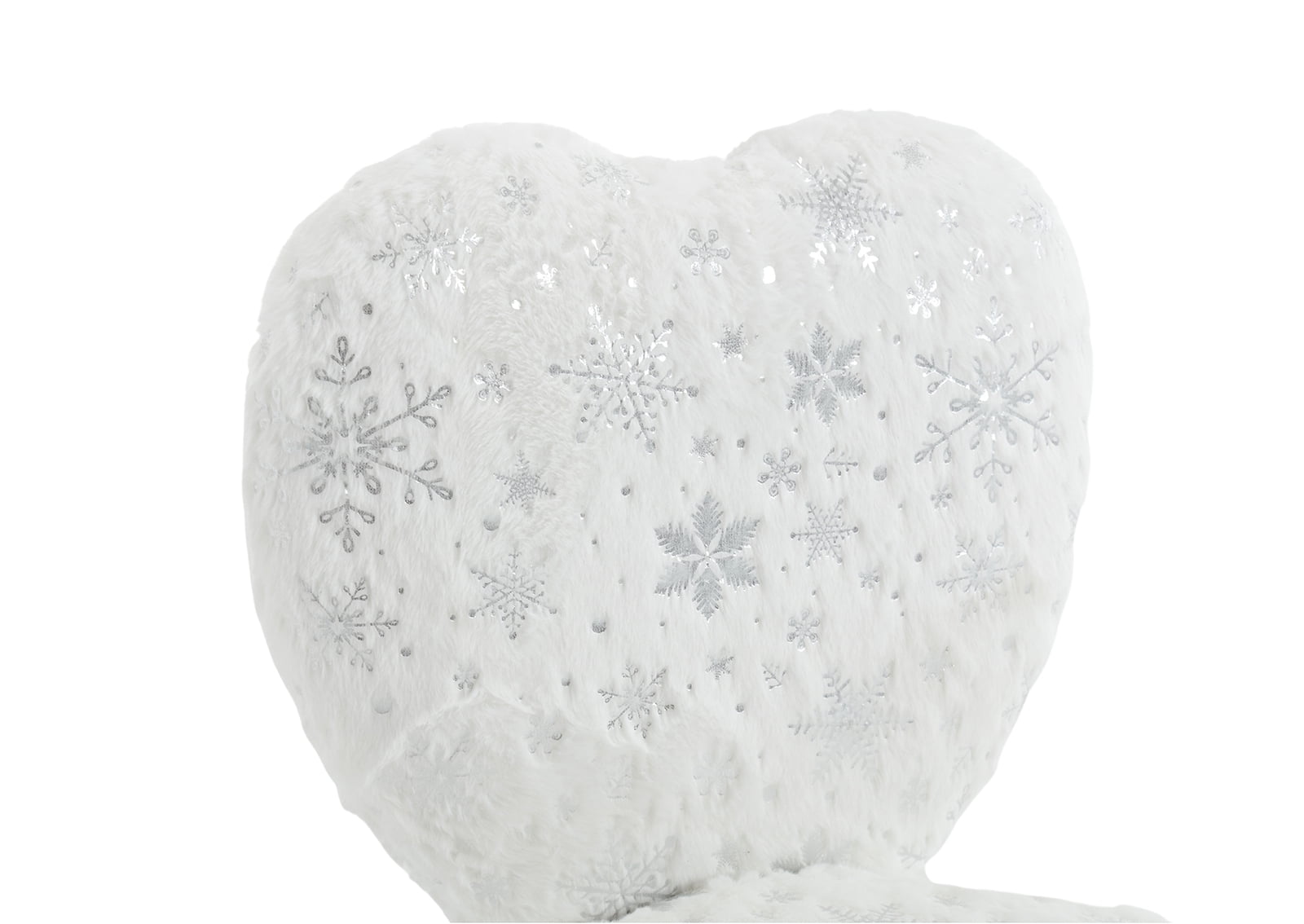 Guyou Cute Fuzzy Kids Chair, Faux Fur Rolling Swivel Children Desk Chair, Adjustable Student Task Chair Vanity Chair with Heart Shaped Back for Bedroom Study Room Kids Room , Snowflake White