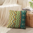 thumbnail image 3 of LALILO Throw Pillow Covers Zigzag With Accents Ethnic Mexican Art Zigzag Cushion Cover 18" x 18", 2 Pack, 3 of 6