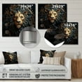 thumbnail image 4 of Designart "Majestic King of the Jungle I" Animals Metal Wall Art, 4 of 5