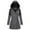 a Dark Gray, variant on Winter Coats for Women Women’s Solid Rain Jacket Outdoor Jackets Hooded Raincoat Windproof