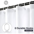 thumbnail image 4 of Grey Stall Shower Curtain Set for Bathroom, Spring Natural Plant Eucalyptus Leaves Floral Waterproof Fabric Weighted Hem Shower Curtain with 6 Hooks 36" x 72", 4 of 6