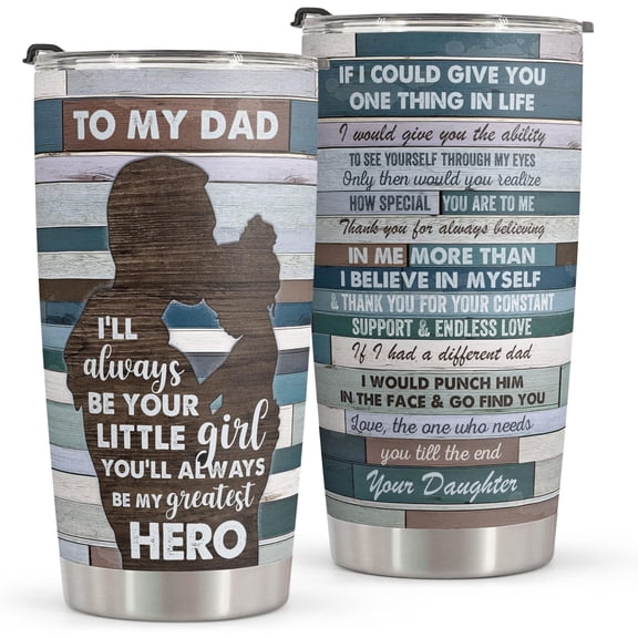 Gifts For Dad - Stainless Steel Vintage Tumbler 20oz - Birthday, Fathers Day & For Dad, Stepdad