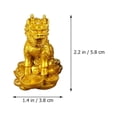thumbnail image 5 of Greenadscape Resin Animal Figurines Golden Kylin Figurine For Desktop Decoration 2Pcs 2.3X1.9X1.5In, 5 of 6