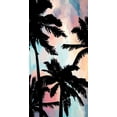 thumbnail image 1 of Serviette de plage en microfibre imprimée et suédine dans un sac en filet, 1 of 2