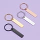 thumbnail image 4 of Bearachild LLavero de acero inoxidable en blanco, llavero rectangular, ropa de moda, llavero colgante de cintura, regalos de grabado decorativos DIY Artesanía Oro Bearachild HA073892-02, 4 of 6