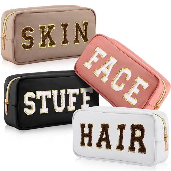 Set de bolsas cosméticas Remerry, impermeables, de nailon, 4 unidades