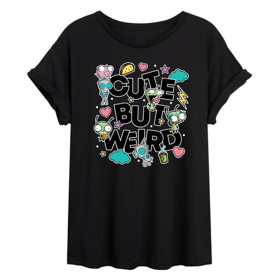 Invader Zim - Cute But Weird Gir - Juniors Oversized Graphic T-Shirt