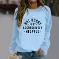 thumbnail image 2 of Women’S Sweatshirt Long Sleeve Sweatshirt Pullovers for Women Sky Blue Crewneck Sweatshirts Women Fall Sweatshirt for Women 2025 Women Clothing, 2 of 4