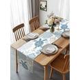 thumbnail image 4 of Table Runner Blue Turtle Table Runners Ocean Coral Starfish Shell Cotton Linen Dresser Scarf Kitchen Dining Table Decor for Home Dinner Party Decor 13x90 Inch, 4 of 9