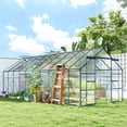 thumbnail image 2 of Outsunny Serre en Polycarbonate avec Gouttière, Vert, 2 of 10
