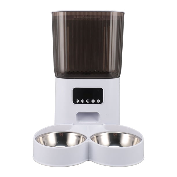 Alimentador Automático Para Mascotas De 5 Litros De Capacidad, Comederos Para Perros Y Gatos Desmontables Con Control Remoto De Porciones Por Aplicación, Dispensador