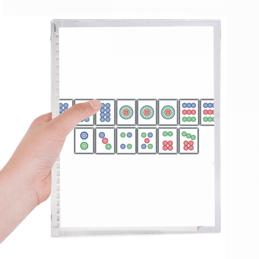 Flush Suit Mahjong Tiles Notebook Loose Diary Refillable Journal