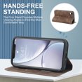 thumbnail image 4 of Allytech Wallet Case for Apple iPhone XR 6.1 inch,RFID Blocking Premium Leather Card Holder Magnetic Flip Kickstand Phone Cover,Brown, 4 of 10
