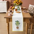 thumbnail image 2 of Summer Lemon Table Runner 72 Inches, Yellow Potted Plant Green Botanical Bed Runner Dresser Scarves Tabletop for Indoor Outdoor Parties/Ceremony/Banquet, 14" x 72", 2 of 9
