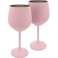 thumbnail image 4 of K&K Home Unbreakable Stainless Steel Pink Wine Glasses - Set of 2, 4 of 6