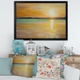 thumbnail image 3 of Designart 'Abstract Yellow Sunset At The Horizon' Nautical & Coastal Framed Art Print, 3 of 4