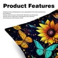 thumbnail image 2 of Starry Sky Sunflower Butterfly Pillow Covers Inserts Set with Unique Patterns - 16x16, 18x18, 20x20 Inches - 2 Pack Decorative Throw Pillow Covers for Home Decor and More, 2 of 6