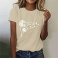 thumbnail image 2 of Tops de Ajuste Suelto para las Mujeres Sudadera Casual Impresa Manga Corta Cuello Redondo Superior, Poliéster, 2 of 4