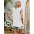 thumbnail image 2 of SHIBEVER Womens Tops Summer Ribbed Tank Tops for Women High Neck Basic Casual Sleeveless Tank Tops White Tank Top Woman M, 2 of 6